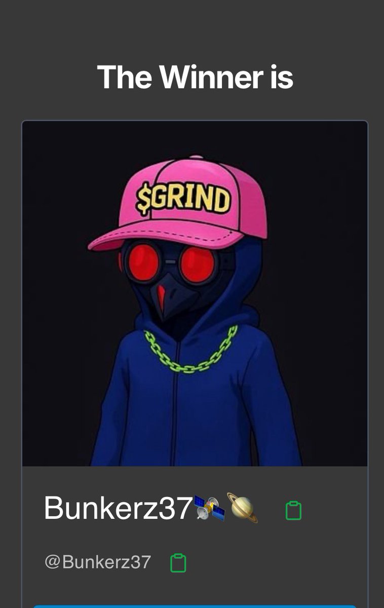 Little Ollie (@littleollienft) on Twitter photo 🥁……
And the winner is….
<a href="/Bunkerz37/">Bunkerz37🛰️🪐</a>
Congrats bro! You’ve won a custom made card from <a href="/nemoscardshop/">nemoscardshop</a>!
These things are ELITE!
Thanks for everyone who participated! Do yourselves a favor and hit up <a href="/heyitsnemo_/">nemo_The ORIGIN🅰️L</a> for one of these cards! 🥁……
And the winner is….
<a href="/Bunkerz37/">Bunkerz37🛰️🪐</a>
Congrats bro! You’ve won a custom made card from <a href="/nemoscardshop/">nemoscardshop</a>!
These things are ELITE!
Thanks for everyone who participated! Do yourselves a favor and hit up <a href="/heyitsnemo_/">nemo_The ORIGIN🅰️L</a> for one of these cards!