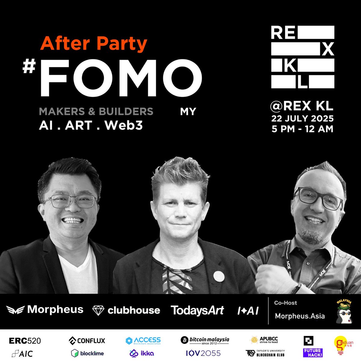Eric Chan 😻 ERC-520 Maneki-Meow (@canmasu) on Twitter photo Yes, you’re not seeing it wrong.
After Party FOMO is officially co-hosted with @PudgyMalaysia 🐧🔥 <a href="/pudgypenguins/">Pudgy Penguins</a>
Meet our AI Art Curator — <a href="/OlofvW/">Olof van Winden</a> 🎨
And the Super Shiller combo:
<a href="/rene05x/">Rene F Bernard</a> — Community Lead at <a href="/MorpheusAIs/">Morpheus</a> & shiller for <a href="/ClubhouseFund/">clubhouse</a> 💥
In just a few days, Yes, you’re not seeing it wrong.
After Party FOMO is officially co-hosted with @PudgyMalaysia 🐧🔥 <a href="/pudgypenguins/">Pudgy Penguins</a>
Meet our AI Art Curator — <a href="/OlofvW/">Olof van Winden</a> 🎨
And the Super Shiller combo:
<a href="/rene05x/">Rene F Bernard</a> — Community Lead at <a href="/MorpheusAIs/">Morpheus</a> & shiller for <a href="/ClubhouseFund/">clubhouse</a> 💥
In just a few days,