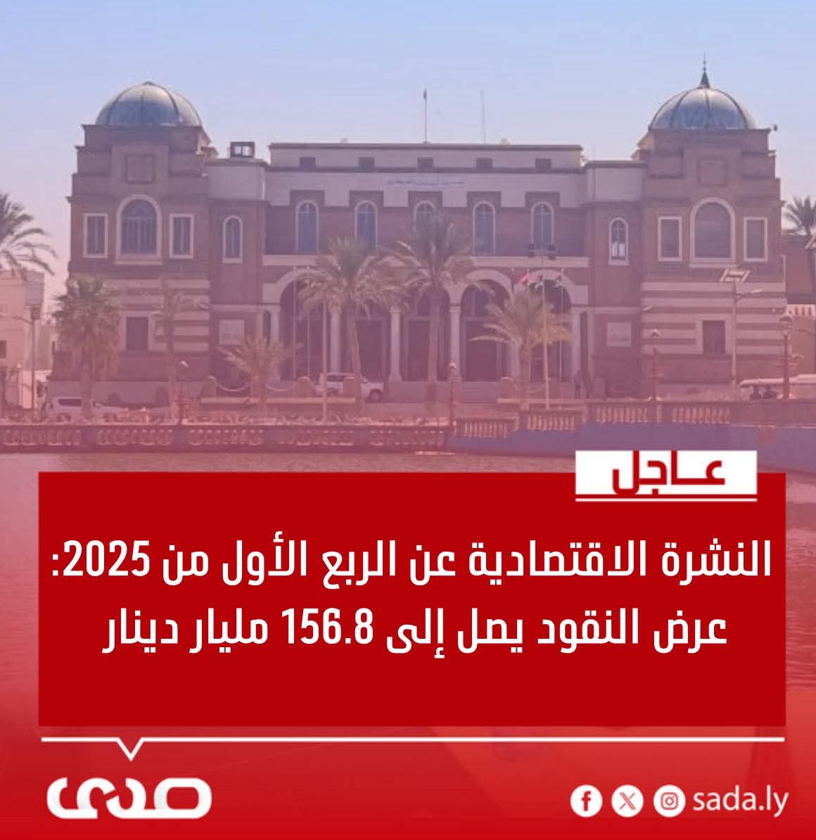 #عاجل
#خاص.. النشرة الاقتصادية الصادرة عن #إدارة_البحوث_والاحصاء_بمصرف_ليبيا المركزي عن الربع الأول من 2025: شهد عرض النقود بالمفهوم الواسعfacebook.com/share/p/1Eof7B…

#صدى #ليبيا