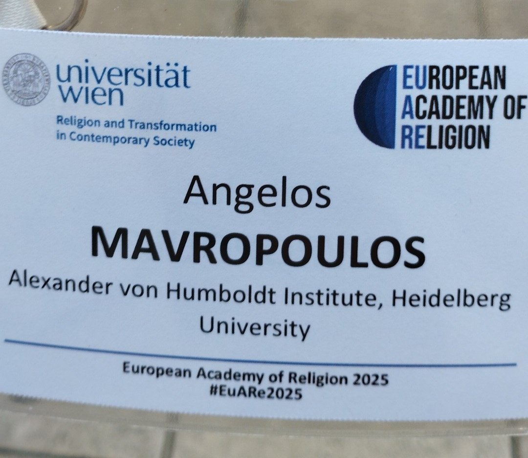 Dr Angelos Mavropoulos (@angelosmavro) on Twitter photo Glad to have presented my work on the connection between Christian environmental ethics and secular ecological approaches today at the conference of <a href="/eu_are/">European Academy of Religion</a> in Vienna! Glad to have presented my work on the connection between Christian environmental ethics and secular ecological approaches today at the conference of <a href="/eu_are/">European Academy of Religion</a> in Vienna!