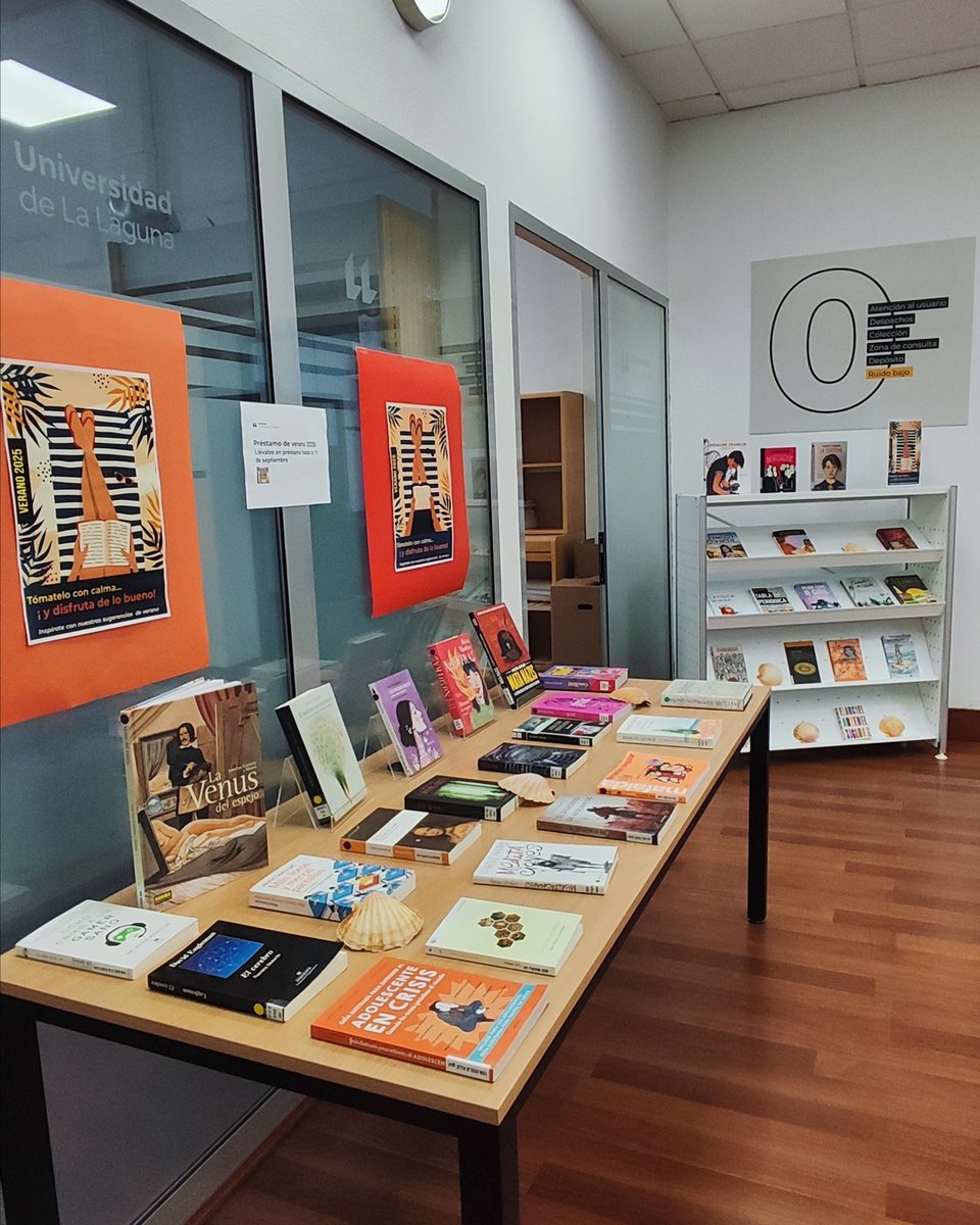 BibliotecaULL's tweet photo. ¡Anímate y comparte tu #librodeverano! Te dejamos varias propuestas en este tablero de Pinterest https://t.co/dQbP8FgC2i y en  Biblioteca de Educación @ULL hemos preparado una selección de 📚de literatura, cómic y divulgación, disponibles para 𝐩𝐫𝐞́𝐬𝐭𝐚𝐦𝐨 𝐝𝐞 𝐯𝐞𝐫𝐚𝐧𝐨. https://t.co/BXroscmNiz