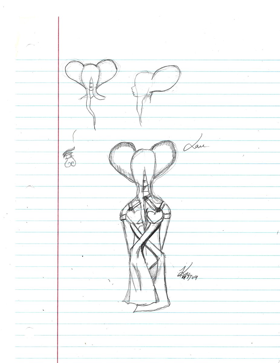 redrew a oc from middle all the way from 2009. 
I named her "Love" she was for a small comic idea.