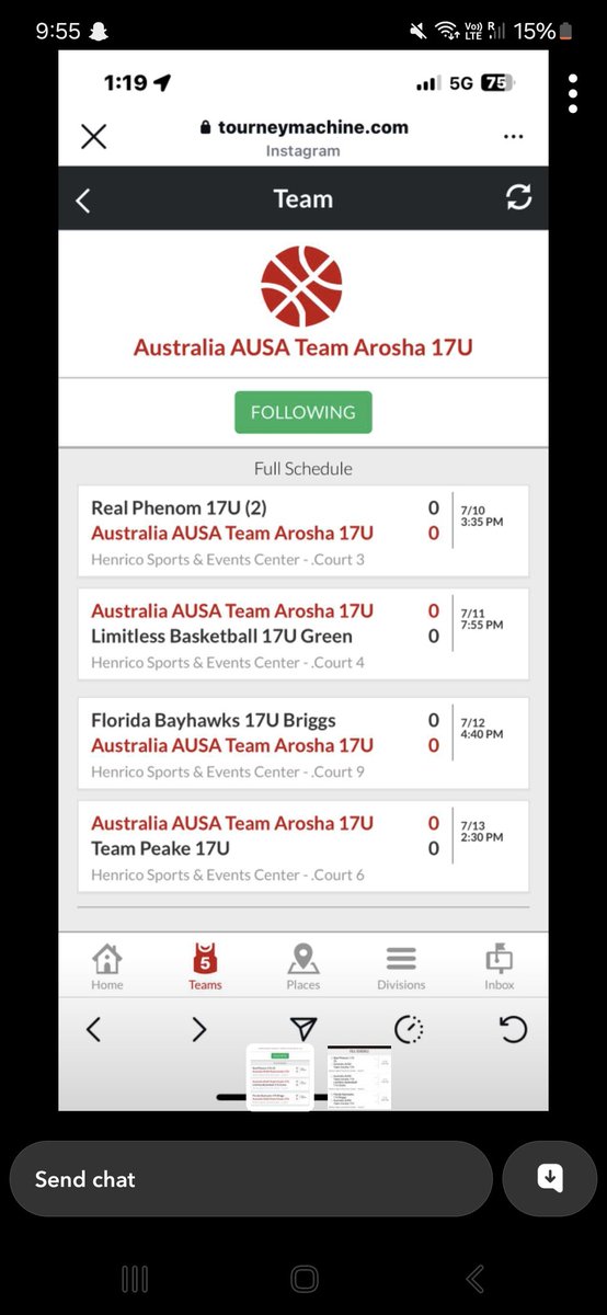 Looking forward to playing in @nxtpro @pro16 circuit with @ausa in Richmond, Virginia under <a href="/AJRoarsGlobal/">AJ</a> 
Here's our schedule: