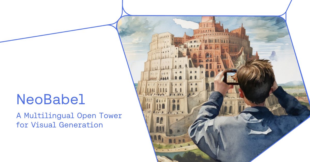 T1/11
Text-to-image AI is amazing, but what if you don't speak English? Most are English-centric, creating barriers for billions.
We introduce NeoBabel, a new open model for visual generation that natively understands 6 languages, breaking down the walls of digital inequity. 🌍🗣️