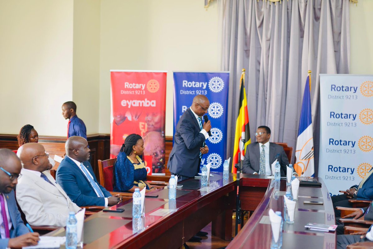 This morning, Governor Geoffrey and I led a Rotary and Rotaract District 9213 leadership delegation on a courtesy visit to the Buganda Kingdom.
We were warmly received by the Katikkiro of Buganda, and had an enriching conversation on strengthening our partnership to better serve
