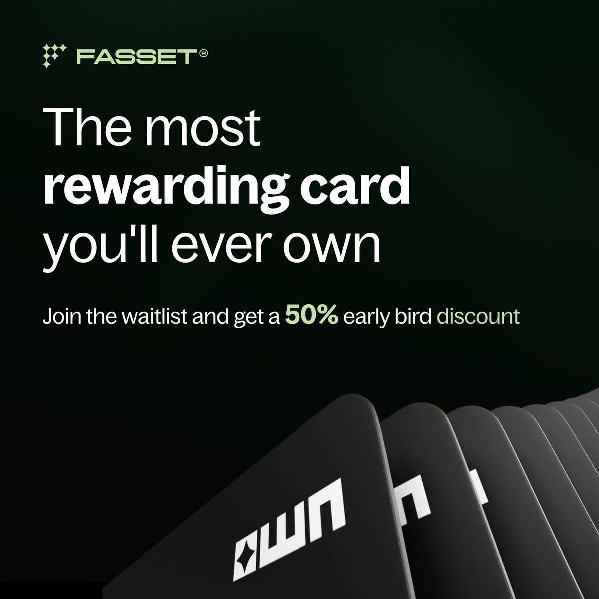 Spend your crypto like cash. 
The Fasset Card waitlist is live. 
Join today for 50% off your card and get ready to tap into your assets anytime, anywhere.

#Cryptocard #SpendCrypto #Cryptobank #Web3Infra