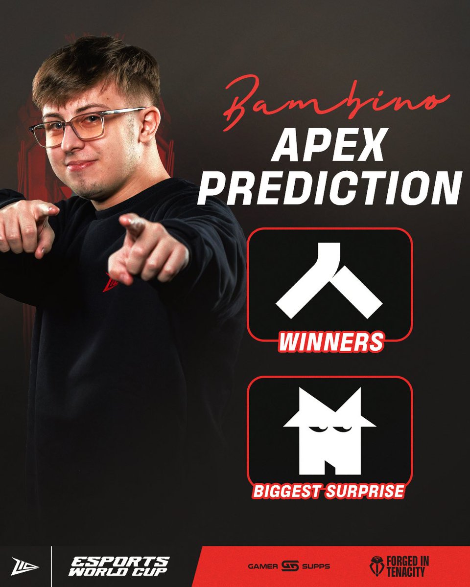 Z10 Esports (@z10esports) on Twitter photo We’ve got a second round of predictions!
This time, our star-player-turned-coach <a href="/B4mbinoo/">Z10 B4mbino</a> shared his views on #EWC #ApexLegends tournament!
Winners prediction: <a href="/theAllianceGG/">Alliance</a>
Biggest surprise prediction: <a href="/nmss_gg/">Team Nemesis</a>
What are your picks? Share with us in the comments 👇
#EWC25 We’ve got a second round of predictions!
This time, our star-player-turned-coach <a href="/B4mbinoo/">Z10 B4mbino</a> shared his views on #EWC #ApexLegends tournament!
Winners prediction: <a href="/theAllianceGG/">Alliance</a>
Biggest surprise prediction: <a href="/nmss_gg/">Team Nemesis</a>
What are your picks? Share with us in the comments 👇
#EWC25
