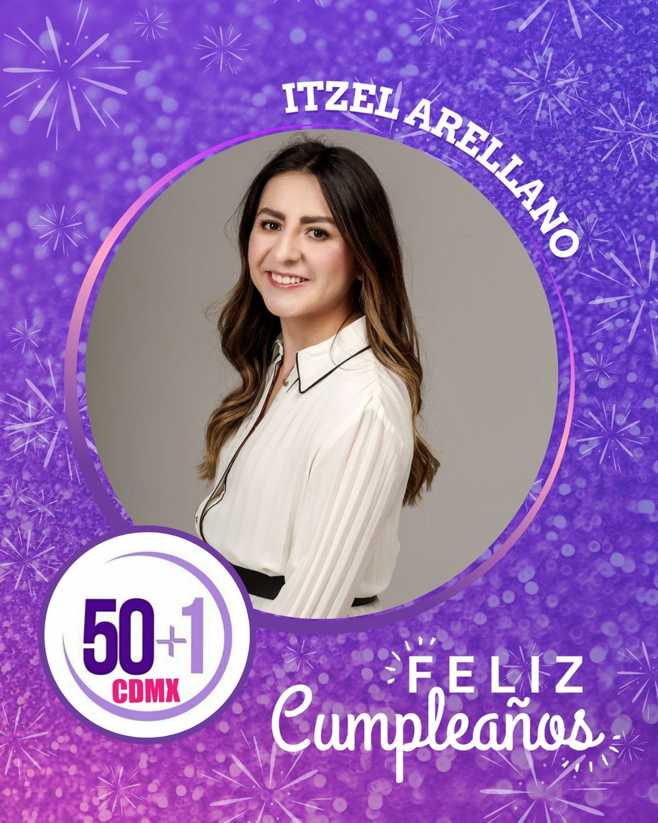 ❤️ Súper feliz cumple <a href="/ItzelArellanoC/">Itzel Arellano</a> y todo mejor en este nuevo año de vida.

🥳 ¡Disfruta al máximo tu día!

❤️🥳❤️

#Somos50Más1
