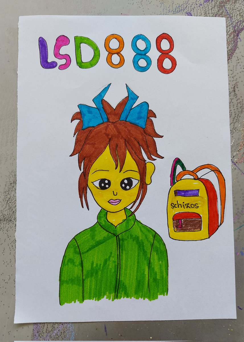 Gschizos ! Here my first pencil art for bullish <a href="/LSD888onhypeevm/">LSD888 🧲✳️</a> 
Me with my Uni bag 😻🎨🔥
<a href="/cade_crypto/">@GuidedByGod</a> <a href="/Layi_1/">Layii.hl⛩️</a>