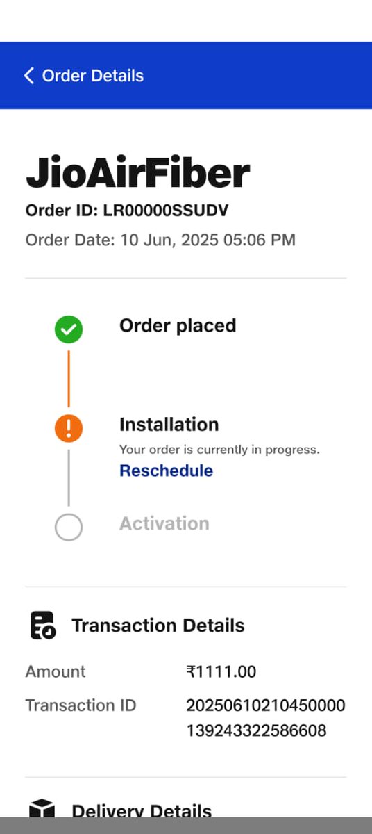 dnsinghdeep's tweet image. Paid for #JioAirFiber on 10th June, but no installation yet. No update, no way to contact support, and ZERO response from your team. Order ID: LR00000SSUDV

This is pathetic customer service @reliancejio @JioCare
Either refund my money or install it ASAP.