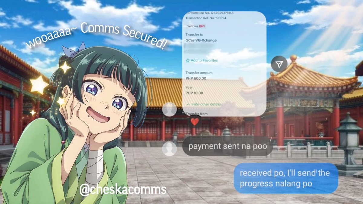 ╰┈➤ Task Secured! ~ ✧⁠*⁠。

Good Evening fbcomms🫶🌱 We secured a digital illustration worth 600php from our IG client yesterday!🍃

~ More commissions to come!!🫶 Ngayon nyo ko i-message(⁠ ⁠ꈍ⁠ᴗ⁠ꈍ⁠)

lf client commissioner