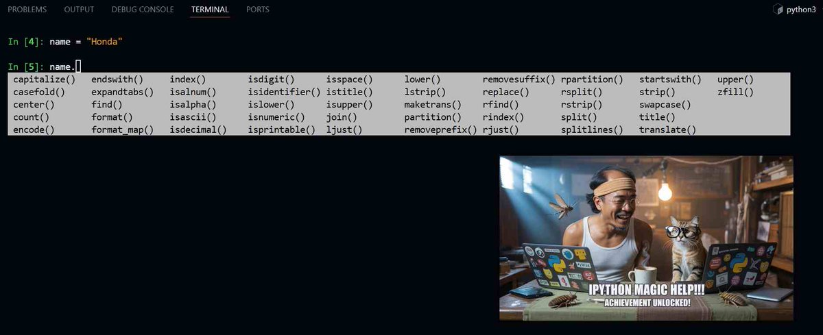 Rik_Vasquez's tweet image. ⏔

&quot;Today, we discovered the magic of IPython&apos;s help commands!&quot;

#codingjourney #CodeNewbies #GitHub