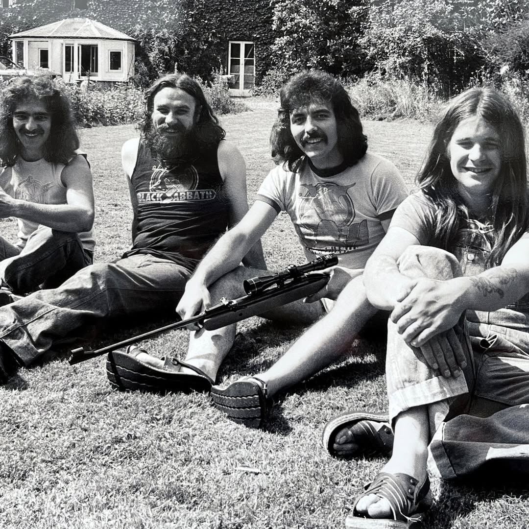 Ozzy Osbourne and Tony Iommi with a BSA Air Sporter model air rifle. Pic taken at Rockfield Studios in 1977, while Black Sabbath was recording their Technical Ecstasy album. There’s something I bet you didn’t think you’d see today!
