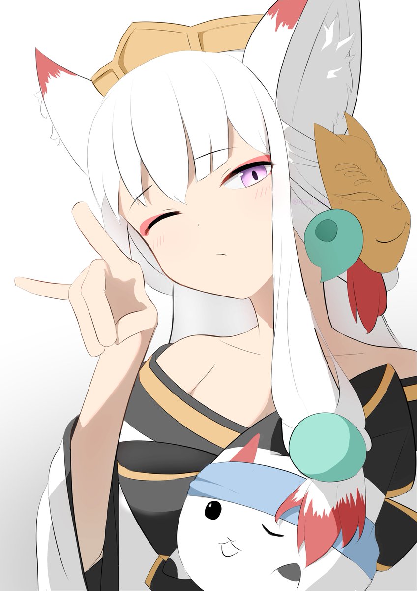 haru_illust_u's tweet image. ヒメユリ🦊✨️
#にゃんこ大戦争