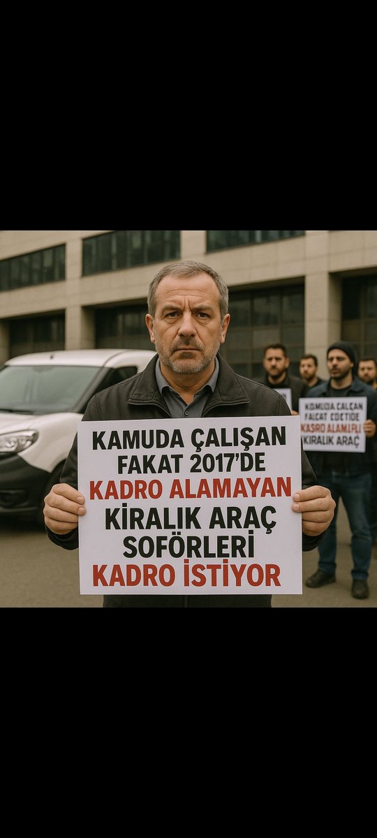 Hakkımızı Helal Etmiyoruz Kamuda Taşeronlara Kadro Verirken Mağdur Bırakılan Kiralık Araç Şoförleri Olarak Hakkımızı Helal Etmiyoruz gece gündüz Çalışıyoruz asgari ücretle yol yemek ücreti yok bu nasıl Adalet 
<a href="/akbasogluemin/">Av. M.Emin AKBAŞOĞLU 🇹🇷</a> <a href="/Akparti/">AK Parti</a> <a href="/avabdullahguler/">Abdullah Güler</a> <a href="/isikhanvedat/">Prof. Dr. Vedat Işıkhan</a> <a href="/vedatbilgn/">Vedat Bilgin</a>