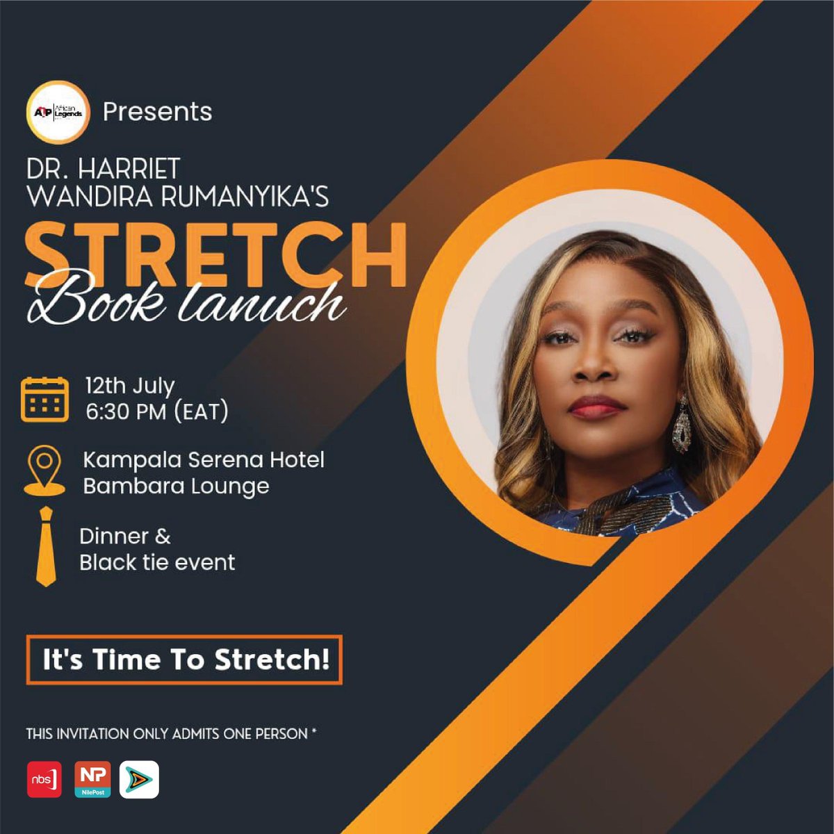 nilepostnews's tweet photo. STRETCH by Dr. Harriet Wandira Rumanyika isn’t just a book—it’s a call to action. Be there for its grand launch at the Bambara Lounge, Kampala Serena Hotel on July 12th at 6:30 PM. An evening of power, style, and substance.

#ItsTimeToStretch #NilePostNews https://t.co/cLdMp0x8Sr