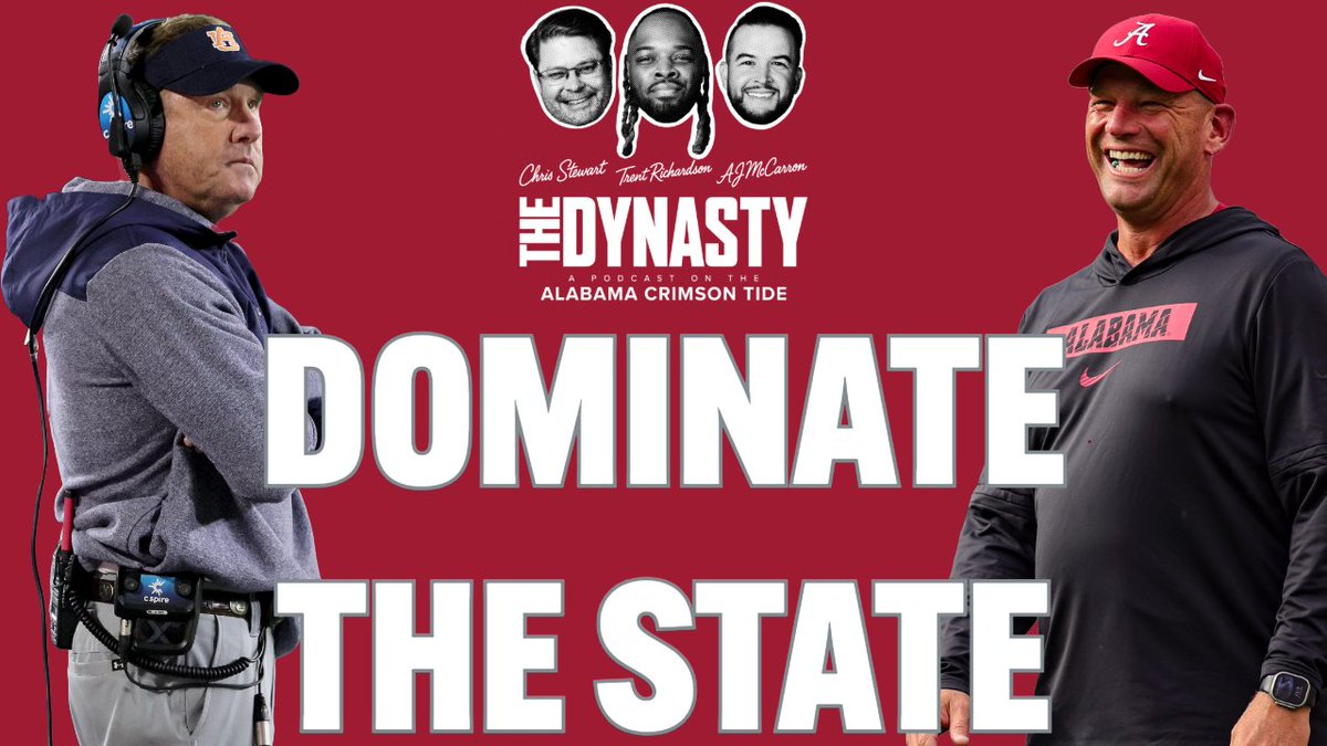TheDynastyBAMA (@thedynastybama) on Twitter photo Episode 6 of THE DYNASTY with <a href="/10AJMcCarron/">AJ McCarron</a> , Trent Richardson & <a href="/CStewartSports/">Chris Stewart</a> is out now!
๐ Bama surges in recruiting
๐ Auburn lags behind
๐คค Most anticipated games of 2025
๐๏ธ SEC Media Days
๐บ bit.ly/4lcHt0R
๐ง bit.ly/3SpaHNq
#RollTide Episode 6 of THE DYNASTY with <a href="/10AJMcCarron/">AJ McCarron</a> , Trent Richardson & <a href="/CStewartSports/">Chris Stewart</a> is out now!
๐ Bama surges in recruiting
๐ Auburn lags behind
๐คค Most anticipated games of 2025
๐๏ธ SEC Media Days
๐บ bit.ly/4lcHt0R
๐ง bit.ly/3SpaHNq
#RollTide