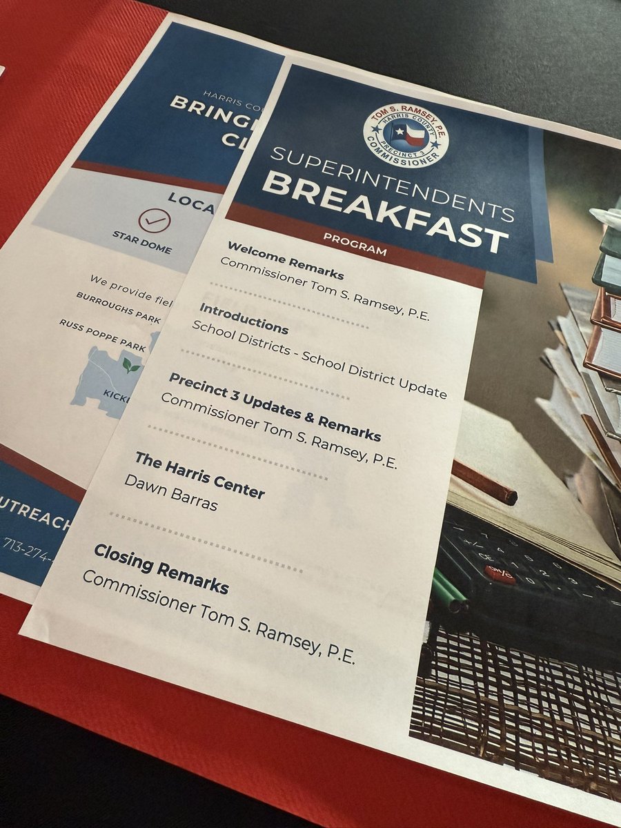 Starting the morning with breakfast at the Superintendent’s breakfast hosted by Commissioner Tom S. Ramsey, P.E.