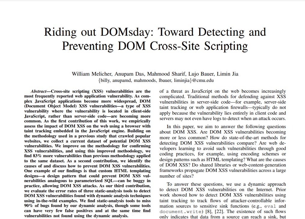 mqst_'s tweet image. 📚 GUIDE: Resources to improve your skills in finding &amp;amp; preventing DOM XSS for Fun &amp;amp; Profit! 

Whitepaper: mahmoods01.github.io/files/ndss18-d…
Cheatsheet: cheatsheetseries.owasp.org/cheatsheets/DO…
Writeup: thefrogsec.github.io/2024/04/06/How…

#infosec