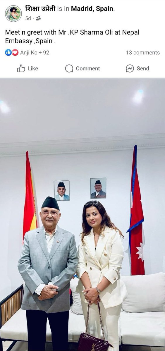SGnepal's tweet photo. प्रधानमन्त्रीसँग एउटै कार्यक्रममा सँगै गएकी शिक्षा उप्रेती अझै जर्मनीमा घुमिरहेकी छिन्, तर आयोजकले भर्ने खर्च सूचीमा उनको नाम छैन। उनको खर्च कसले भरेको हो? उनी कहिले फर्किनेछिन्, प्रधानमन्त्री ज्यू?

@kpsharmaoli https://t.co/vIRgPUJ3T2