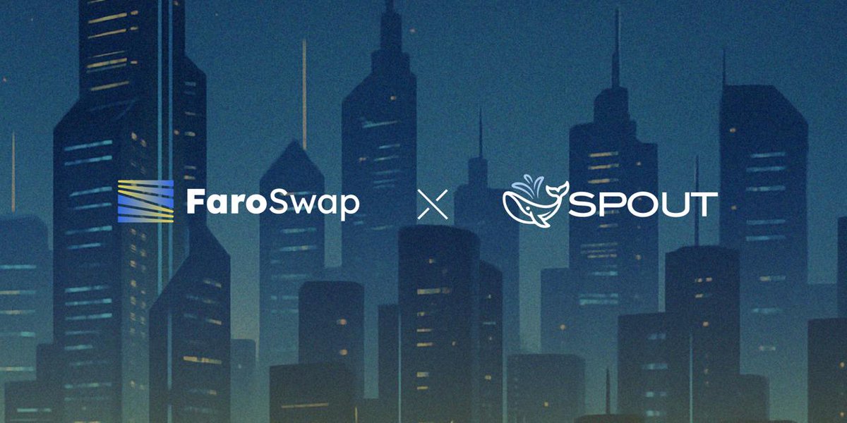 0xspout's tweet image. Spout x FaroSwap 🤝 

We’re partnering with @FaroSwap — a DEX native to @pharos_network 

Exciting product integrations and campaign collaborations are on the way. Stay tuned 🧪🌊