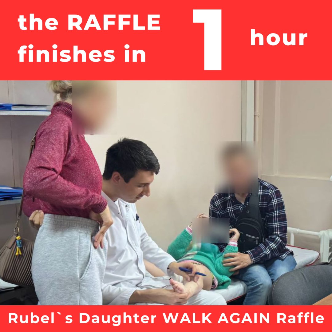 🙏+$20! Thank you so much, Mr. M.!

🙏😭 We have ONLY 1 HOUR left to finish this urgent fundraiser!

💢🚨💢 DOUBLE TICKETS 💢🚨💢PROMOTION THANKS TO Billy and Suzy! 👏 🤩 😍

🚨⚠️ Have you already toonied?
Great!
💸 Now, please, DONATE to disabled child B. Rubel for surgeries so