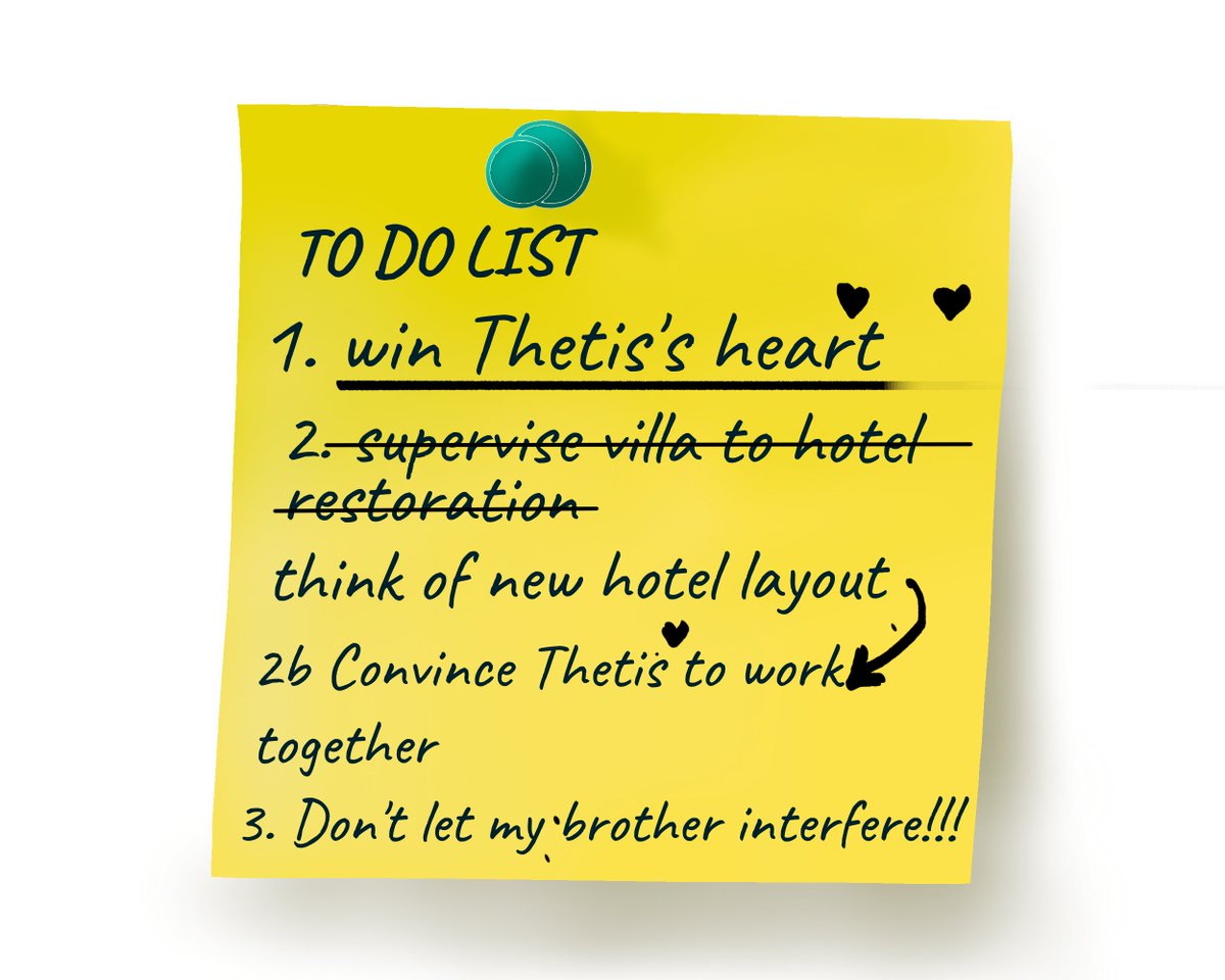 #UnhingedPit #A #R #W #upmarket 

Loose retelling but make it modern romcom
Peleas's summer do to list. He's got his priorities straight