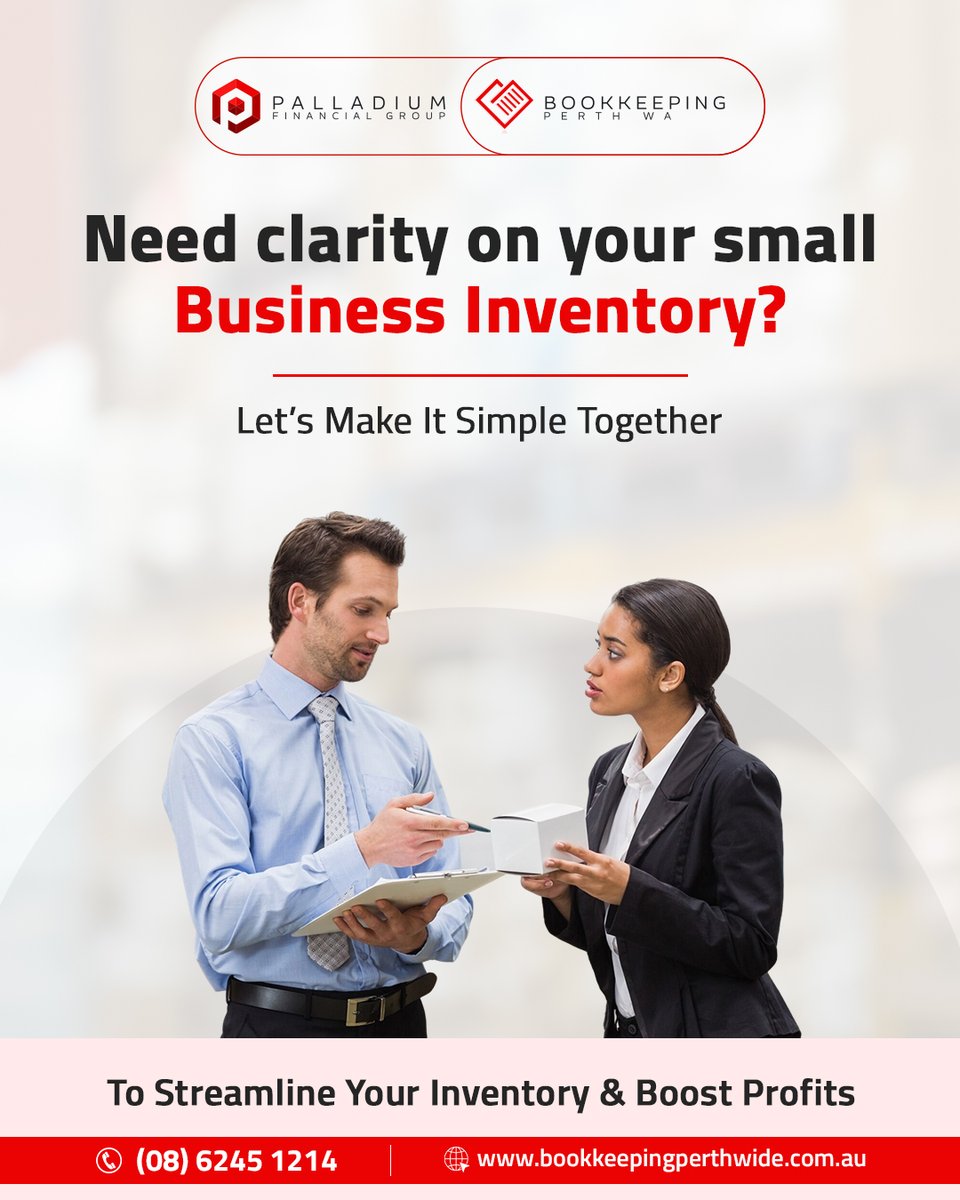 wa_bookkeeping's tweet image. 📷 Message (08) 6245 1214 us today for a FREE initial consultation

Visit us at -📷 bookkeepingperthwide.com.au

Let’s take the guesswork out of your stock and help your business thrive!
#InventoryHelp #SmallBusinessSupport #BookkeepingPerth #InventorySolutions