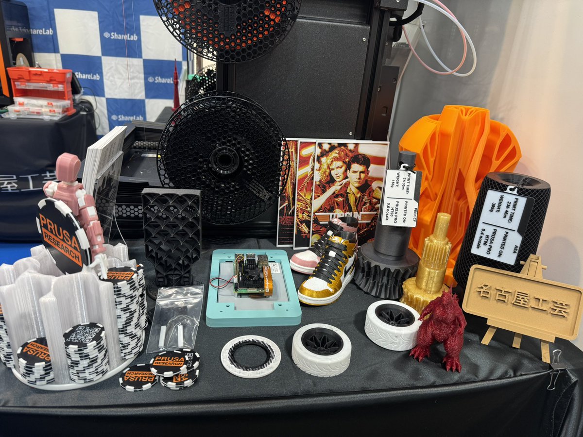 Prusa3D_JP's tweet photo. 次世代ものづくりワールド2025初日終了!沢山のご来場ありがとうございました!!
シェアラボさんのブース、ほぼPrusa色に染まってます😂
関東初展示のHT90も展示しているので、ぜひ見にきてください!
明日明後日もお待ちしています😊
#ものづくりワールド東京 #Prusa #HT90 #3Dプリンター https://t.co/R133Hn3XjQ