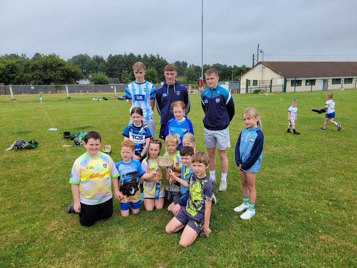 WaterfordGAACG's tweet photo. Great excitement all round, and brilliant to have an All-Ireland title in the #Dèise, mighty stuff 🙌✅️🏆⚪️🔵 D3 of @KelloggsUKI #GAACùlCamps today across the county, and what a day for it! 🌞 #Factor50Required #FUNAndEnjoyment #Skills #Games #Positivity @jamesla13176631 @wlrfm https://t.co/EnojiSIU0P