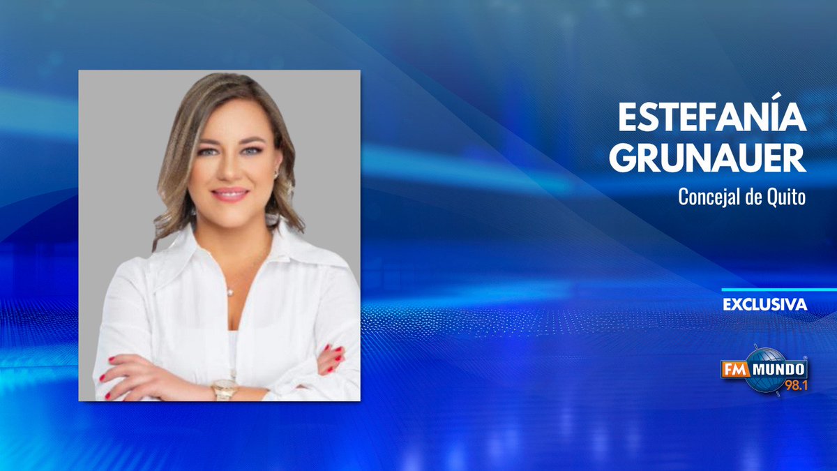 NotiMundo (@notimundoec) on Twitter photo 📢 En #NotiMundoAlDía, conversamos con <a href="/estefania_gru/">Estefy Grunauer R.</a>, concejal de Quito, acerca del funcionamiento del Metro y las propuestas para abordar la seguridad en la capital.
📻 98.1 FM #Quito
📲fmmundo.com
🔗youtube.com/live/jJZ0O3aW4… 📢 En #NotiMundoAlDía, conversamos con <a href="/estefania_gru/">Estefy Grunauer R.</a>, concejal de Quito, acerca del funcionamiento del Metro y las propuestas para abordar la seguridad en la capital.
📻 98.1 FM #Quito
📲fmmundo.com
🔗youtube.com/live/jJZ0O3aW4…