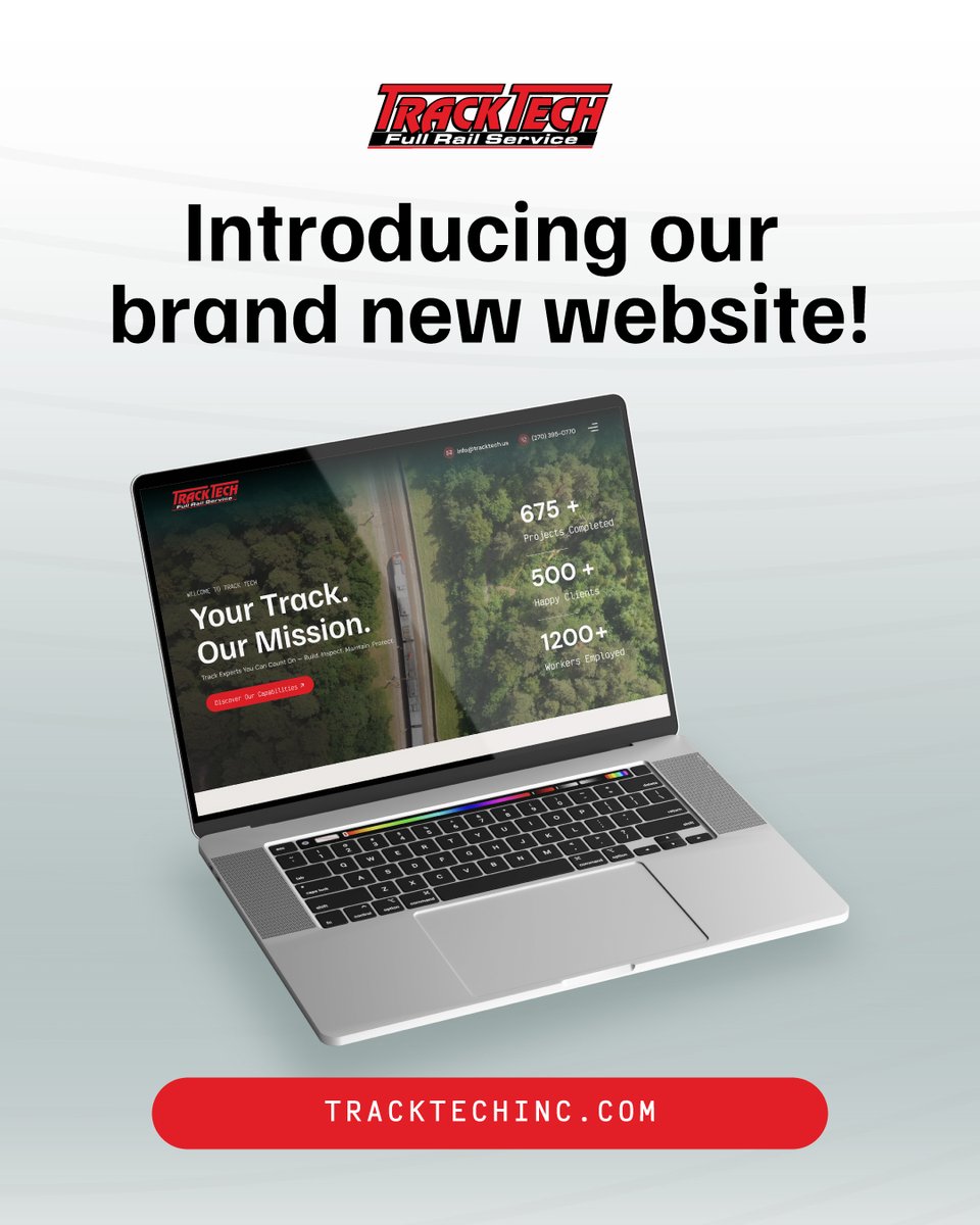 TrackTech_Inc's tweet image. We’re proud to announce the launch of our newly redesigned website, tracktechinc.com

It’s now easier than ever to explore our railroad construction contractor services, industries, and more.

Take a look around and let us know what you think!

#TrackTechInc #newwebsite