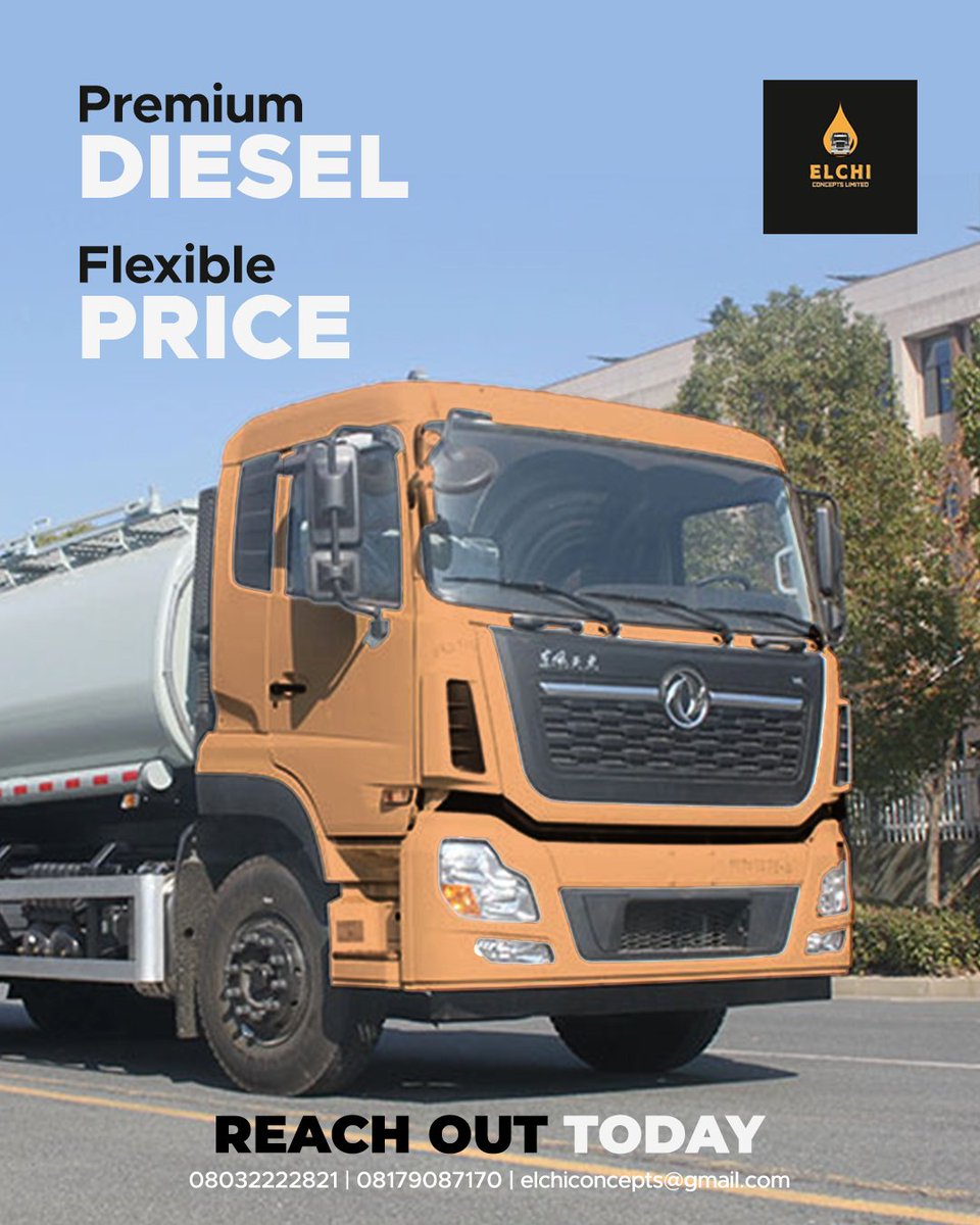 Elchiconcepts's tweet photo. Premium Diesel, Flexible Price. 
Reach out today to us to get your business all the energy it needs to stay productive. 

Elchi Concepts keeps your operations running.
#PremiumDiesel #ReliableEnergy #ElchiConcepts #RefuelRight https://t.co/l0F876ppLM