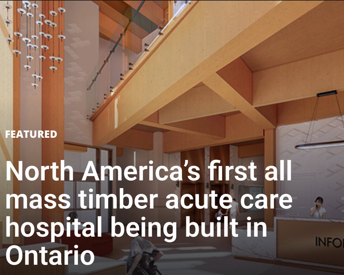 North America’s first mass timber acute care hospital is being built in Eastern Ontario with Canadian wood. renewcanada.net/north-americas…