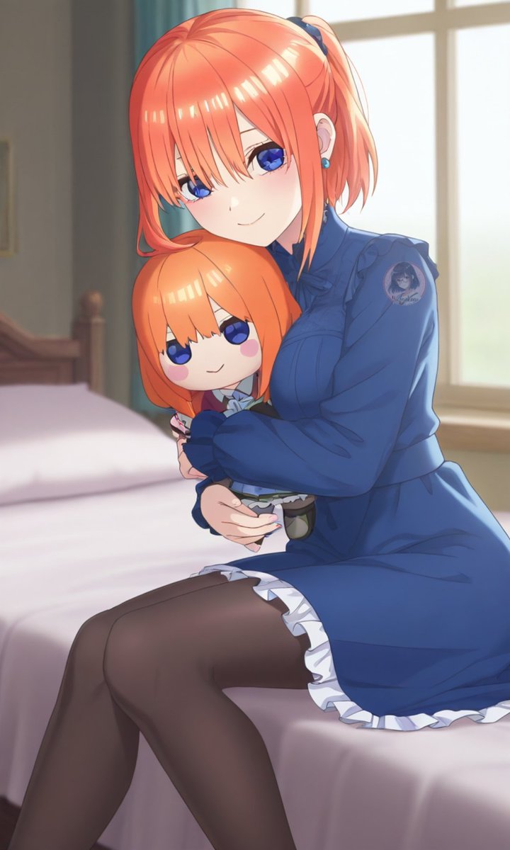 yocenakano's tweet image. #nakanomiku #nakanonino #nakanoyotsuba #nakanoichika #QuintessentialQuintuplets #AIart #doll