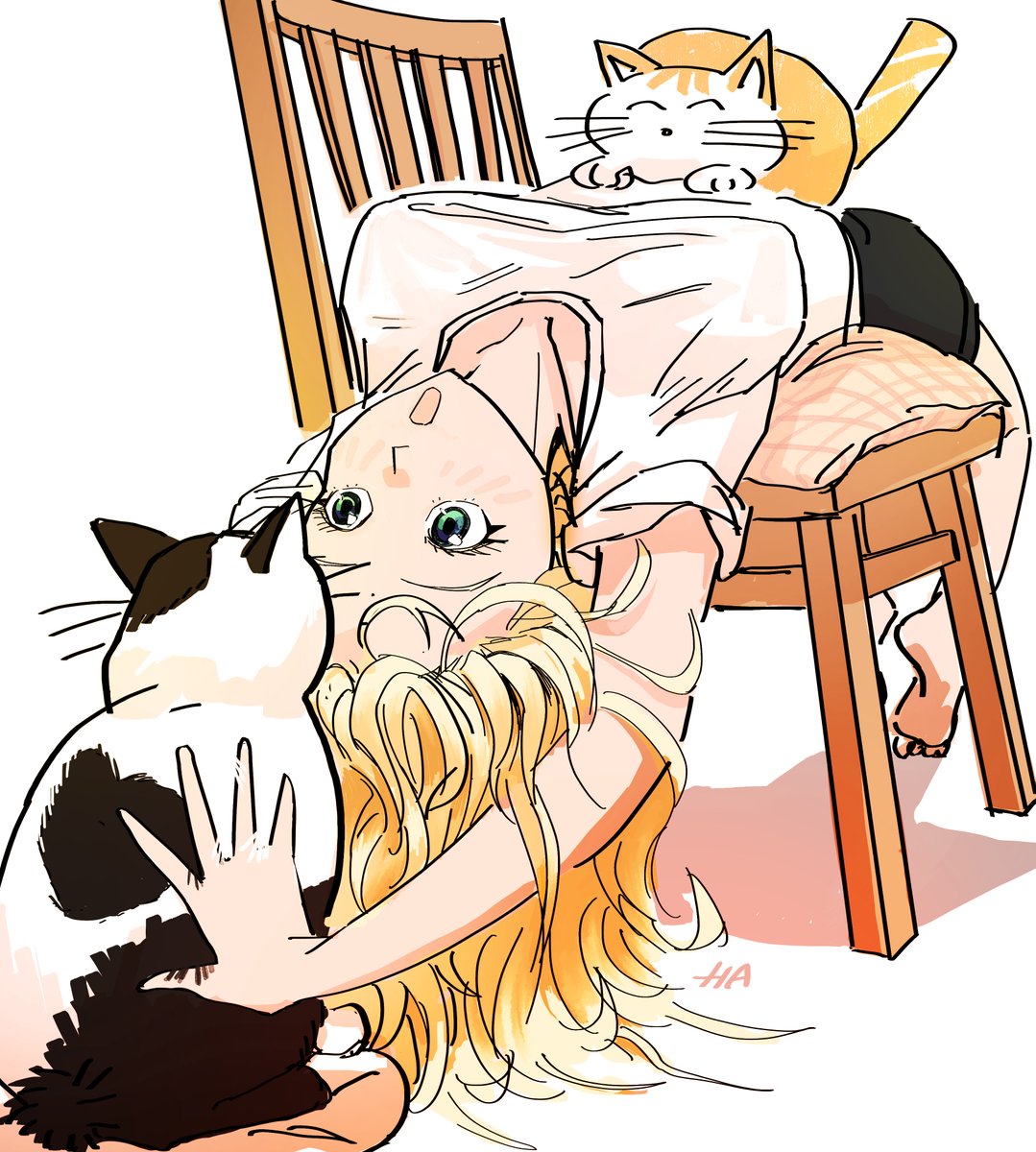 ha_lalee's tweet image. #PortfolioDay #PortfolioDay2025 Lady &amp;amp; Cat