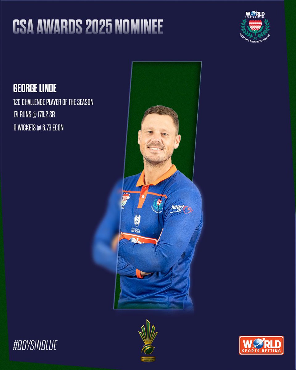 WP_Blitz's tweet image. Congratulations to the Boys In Blue nominated for the #CSAawards2025.
#WPcricket #westernprovince #WSBNewlands #BoysInBlue 💙 #WSBWP🧡 #WozaNawe