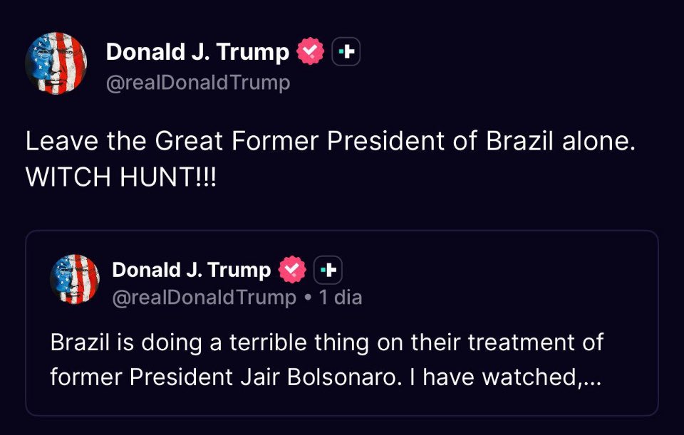 gilsonmachadont's tweet image. O Presidente @realDonaldTrump é mais correto com @jairbolsonaro que grande parte da Pseudodireita Pr@stituta.