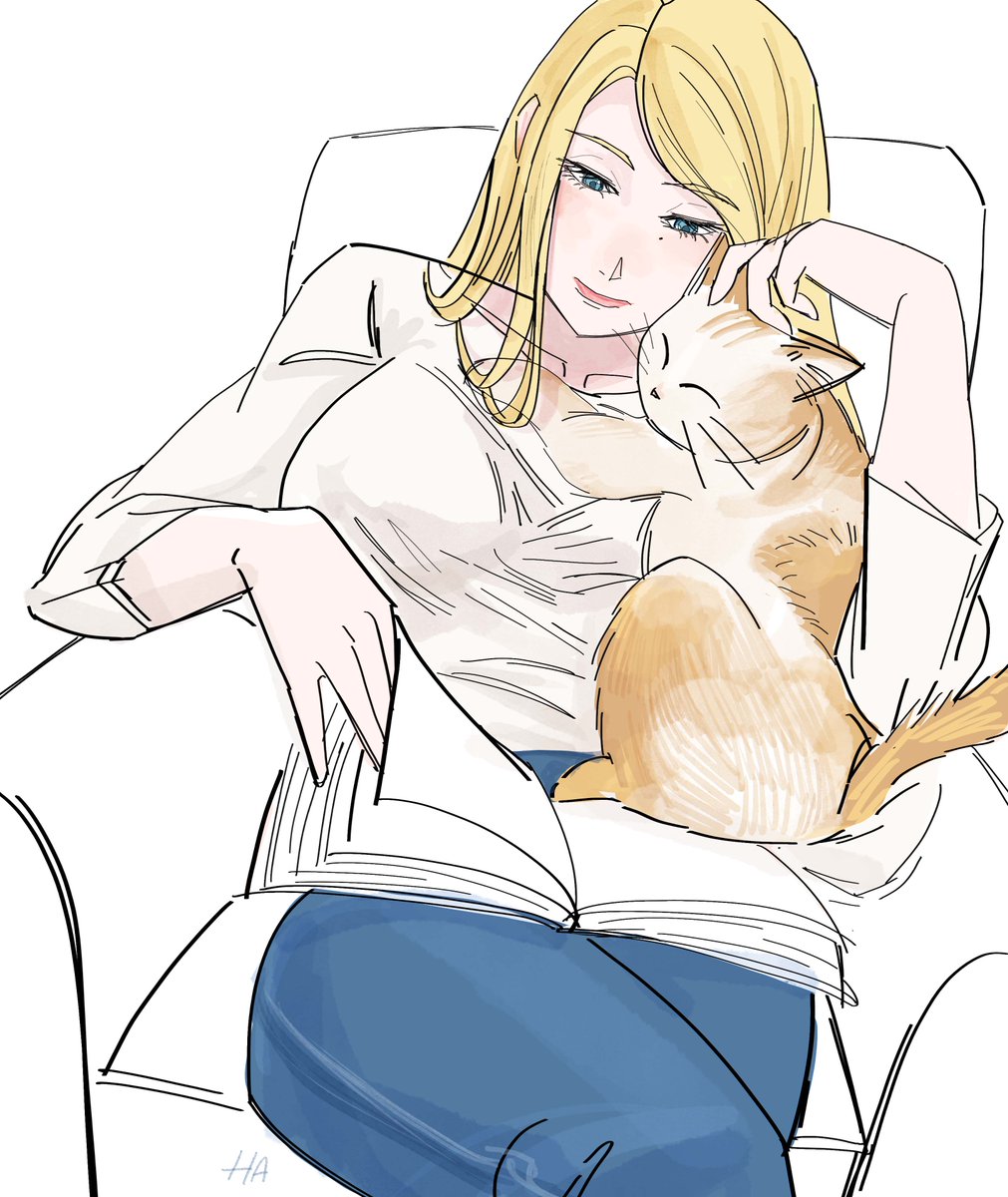 ha_lalee's tweet image. #PortfolioDay #PortfolioDay2025 Lady &amp;amp; Cat