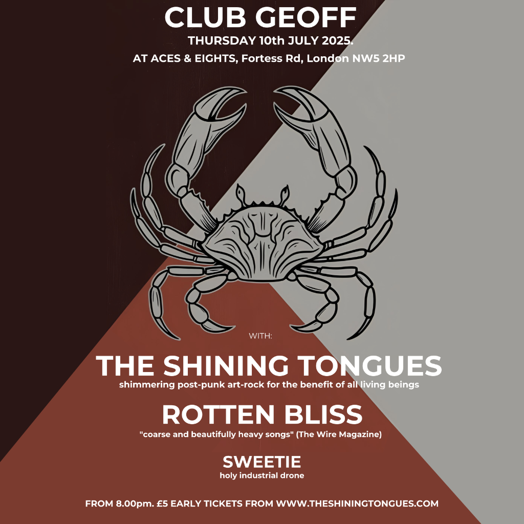 Tomorrow! theshiningtongues.com/live-shows