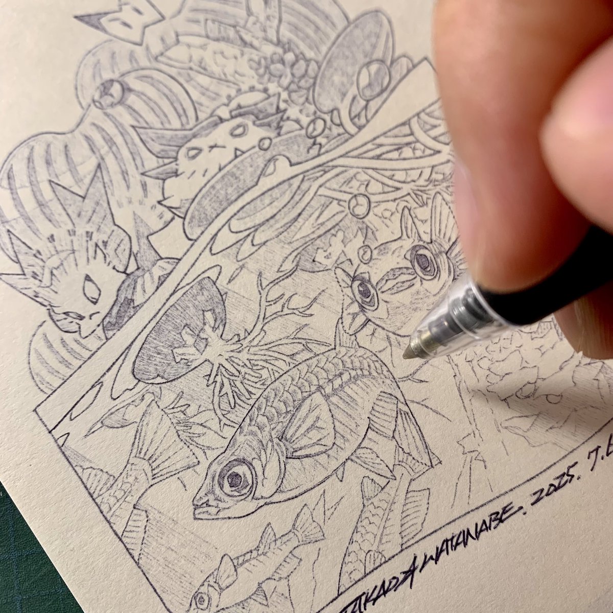 「さぁ今夜も絵を楽しみましょう〜!」|渡辺孝夫のイラスト