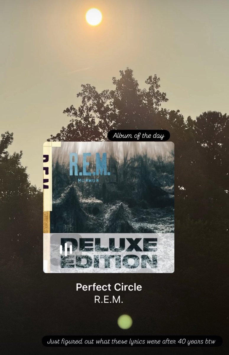 Album of the Day: Murmur by R.E.M. 

I’ve come to find out that I’ve never truly known the lyrics to some of these songs the last 40 or so years. Seeing them, I was like, “Oh, that’s what he was saying.”