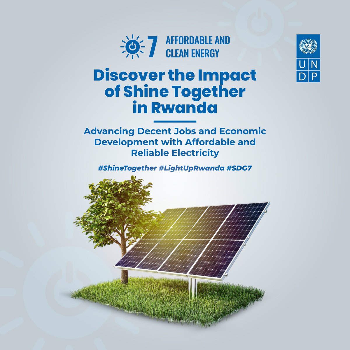 Solar energy is no longer the future — it's the now  .With the incredible support of <a href="/UNDP_Rwanda/">UNDP Rwanda</a> &amp; <a href="/RwandaGov/">Government of Rwanda</a> 
Clean, renewable, and increasingly affordable, solar power is helping build a sustainable planet.
 #ShineTogether
#LightUpRwanda