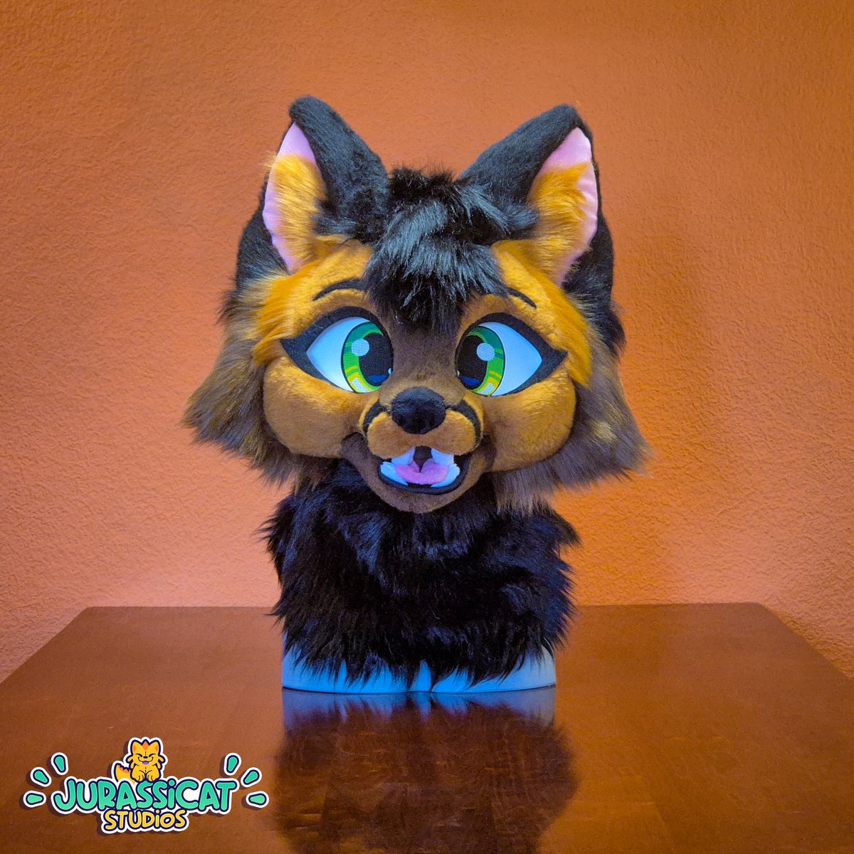 Introducing Coffee! This is one of our recently completed commissions and is partnered with Sully! 

Coffee is a full partial, feauring armsleeves, handpaws, feetpaws, a tail and of course a fursuithead with follow me eyes.