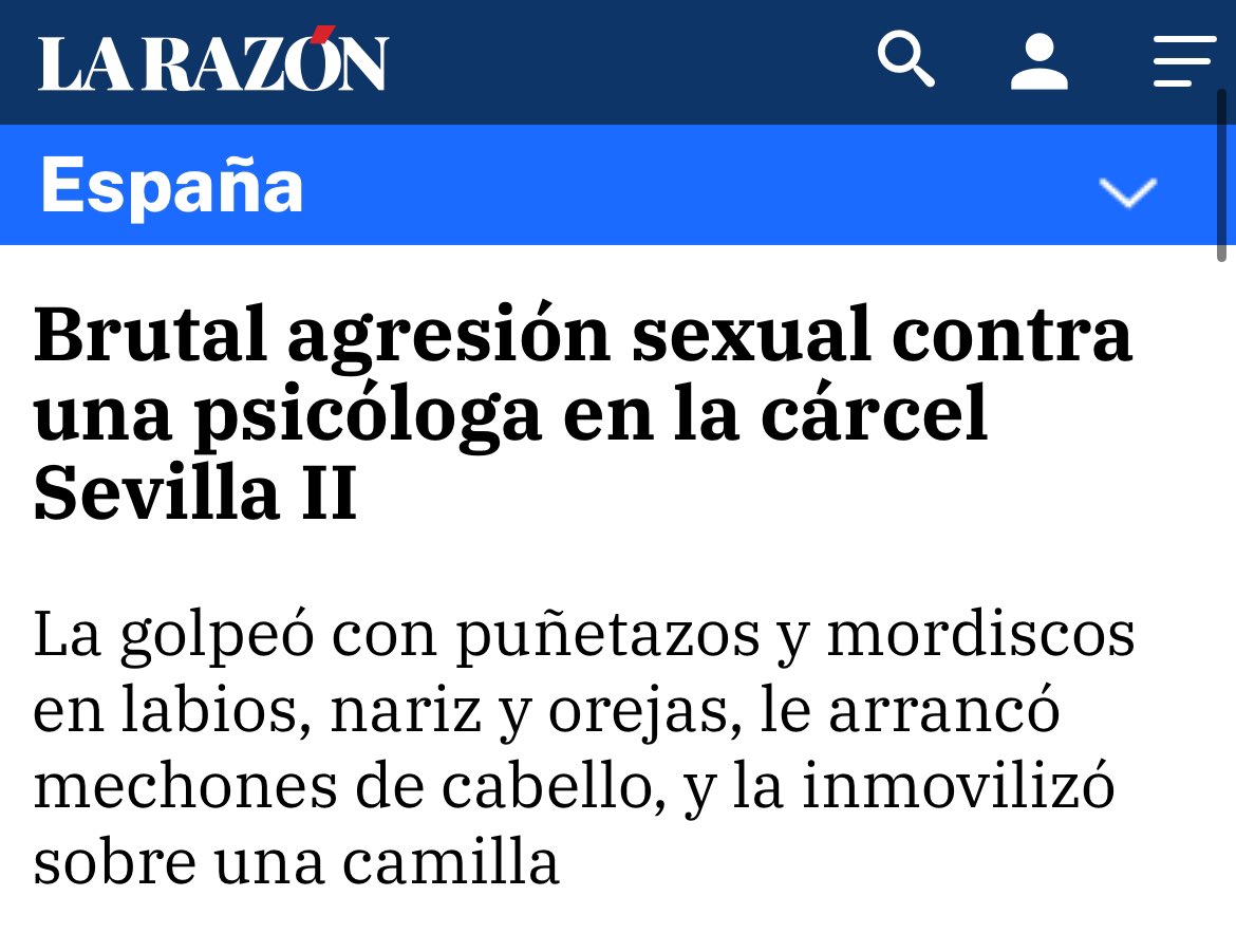 Dónde están la Ministra de Igualdad y todas las feminazis q corren a sujetar la pancarta del #8M? Donde están SUMAR,PODEMOS y PSOE q legislan favoreciendo a los depredadores sexuales?
Años denunciando esto,#BASTAYA

Todo mi apoyo a la compañera y mi repulsa a quienes lo blanquean
