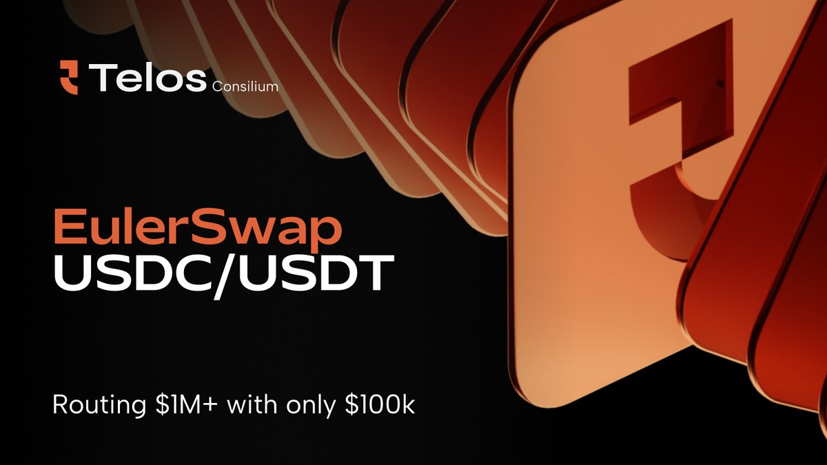 We are proud to be the first external team to operate a pool on <a href="/eulerfinance/">Euler Labs</a>’s EulerSwap!

With just a $100k NAV we achieved $1M in daily volume, routing a single massive $1.35M swap seamlessly, showcasing the potential of this product.

A few highlights 👇