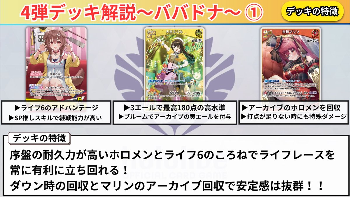 ホロカ ババドナのデッキ解説！ ✓ライフ6とスバルの耐久力でライフ