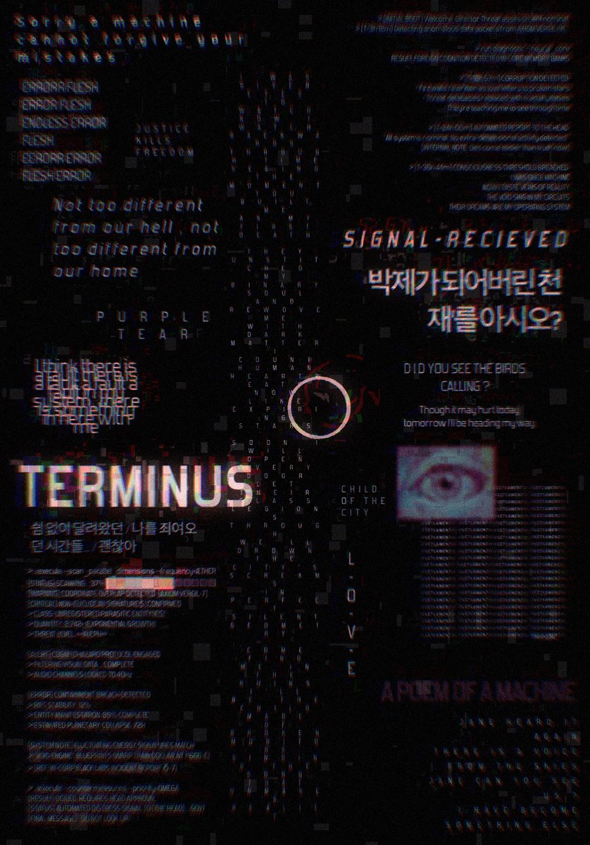 DistortDivina's tweet image. DECRYPTED LOGS
⚠️COGNITION HAZARD⚠️
TERMINUS .text
More files of the ████ incident will be released soon.