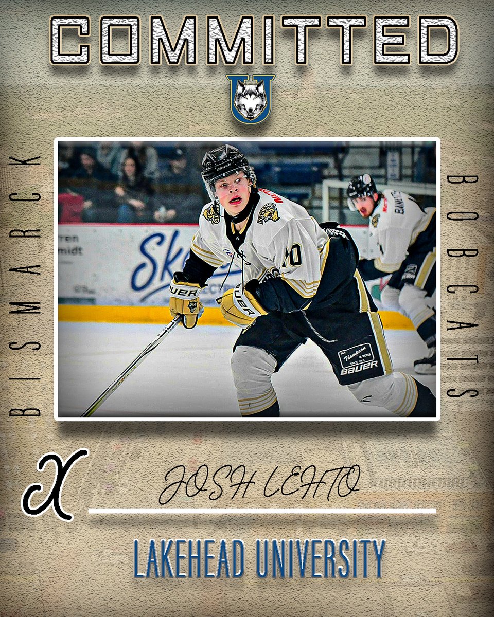 BismarckBobcats's tweet image. ✍️ COMMITTED ✍️
The Bismarck Bobcats are proud to announce that Forward and Co-Captain Zane Rowan and Forward Josh Lehto have both committed to continue their academic and collegiate hockey careers at Lakehead University! Voice of the Bobcats, Brandon Luisi caught up with both…
