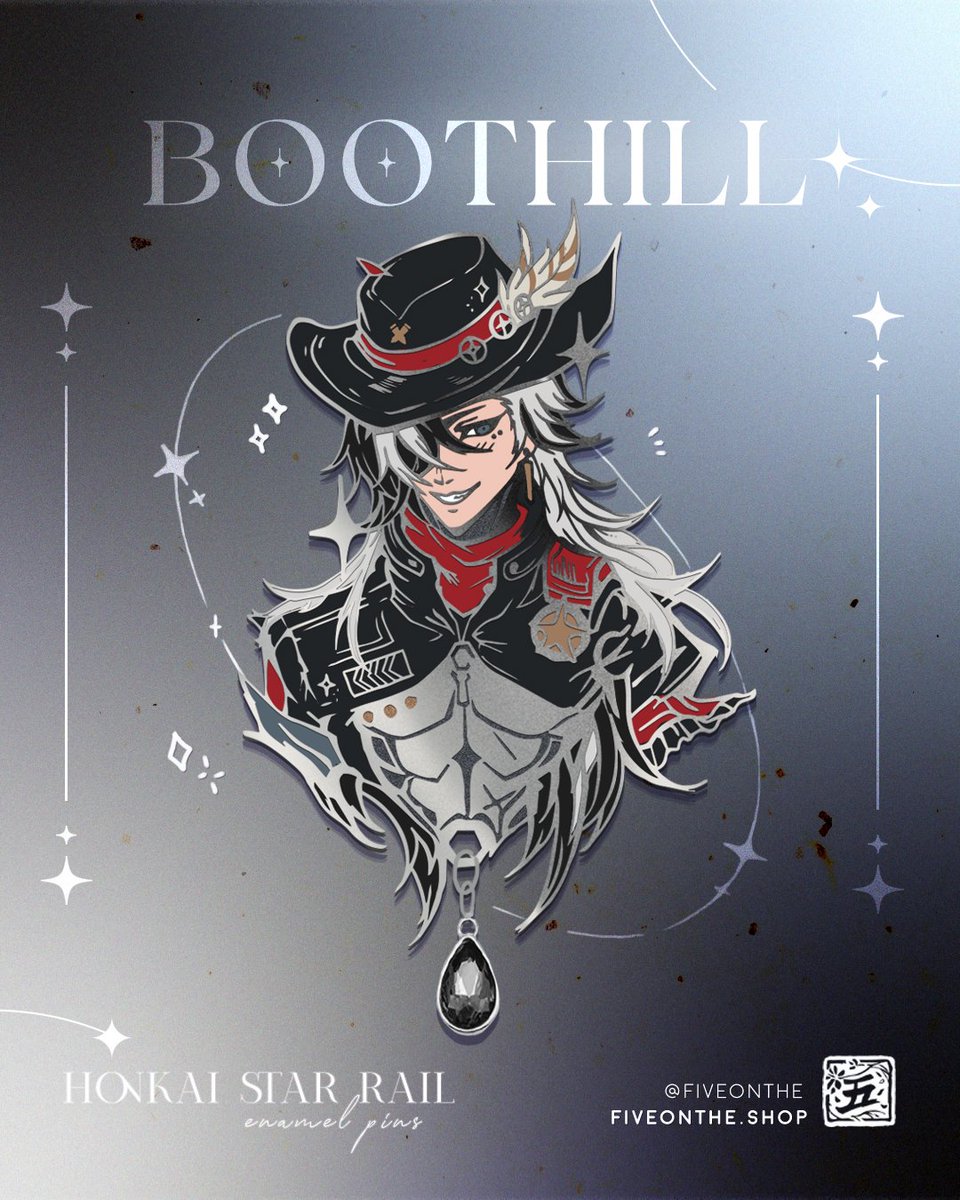 fiveonthe's tweet image. 🦚🤠Aventurine and Boothill enamel pin designs! (*´▽`)✨️
#honkaistarrail #aventurine #boothill